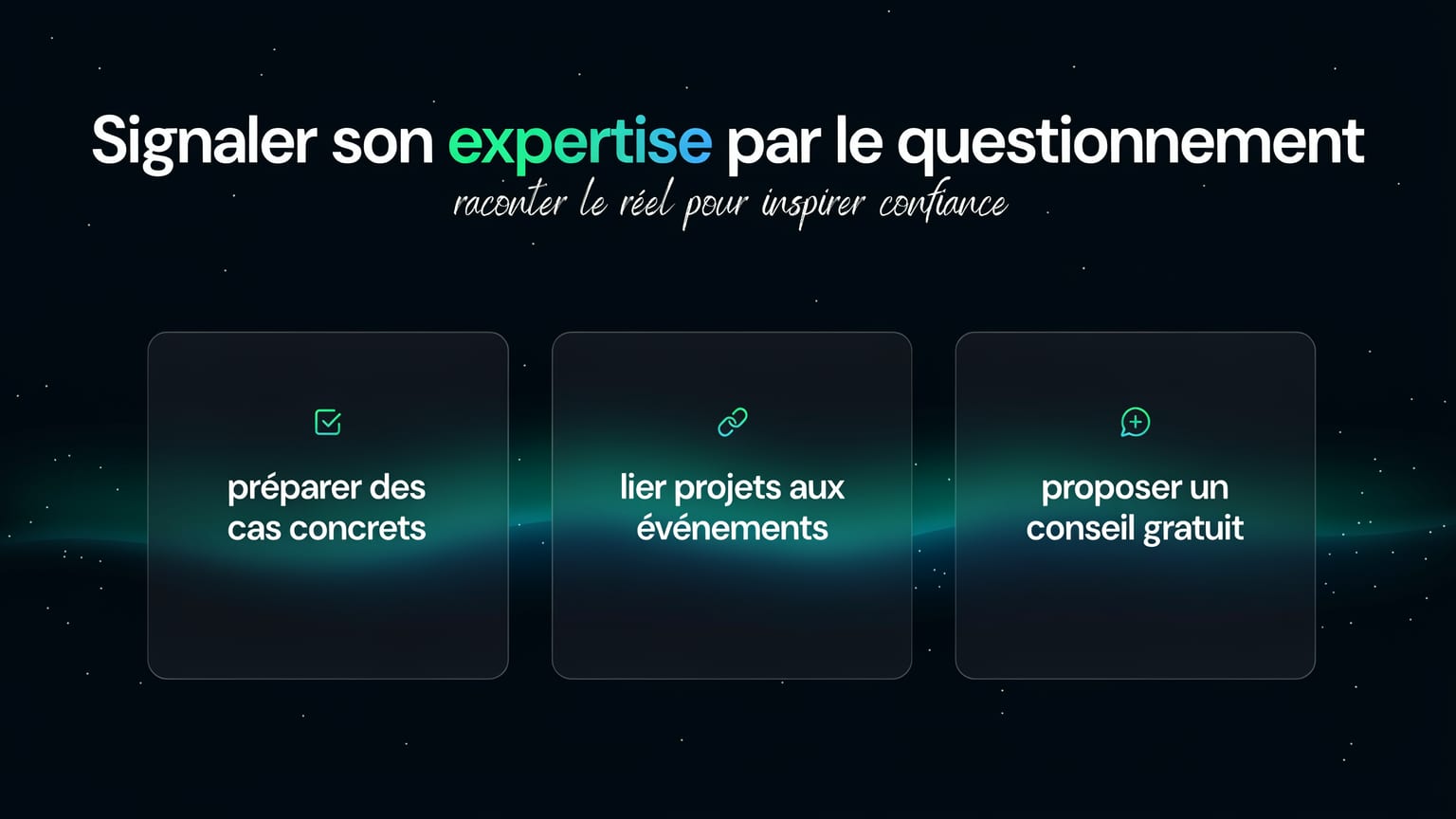 Schéma : Signaler son expertise par le questionnement