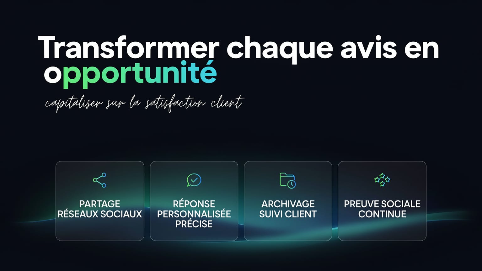 Schéma : Transformer chaque avis en opportunité