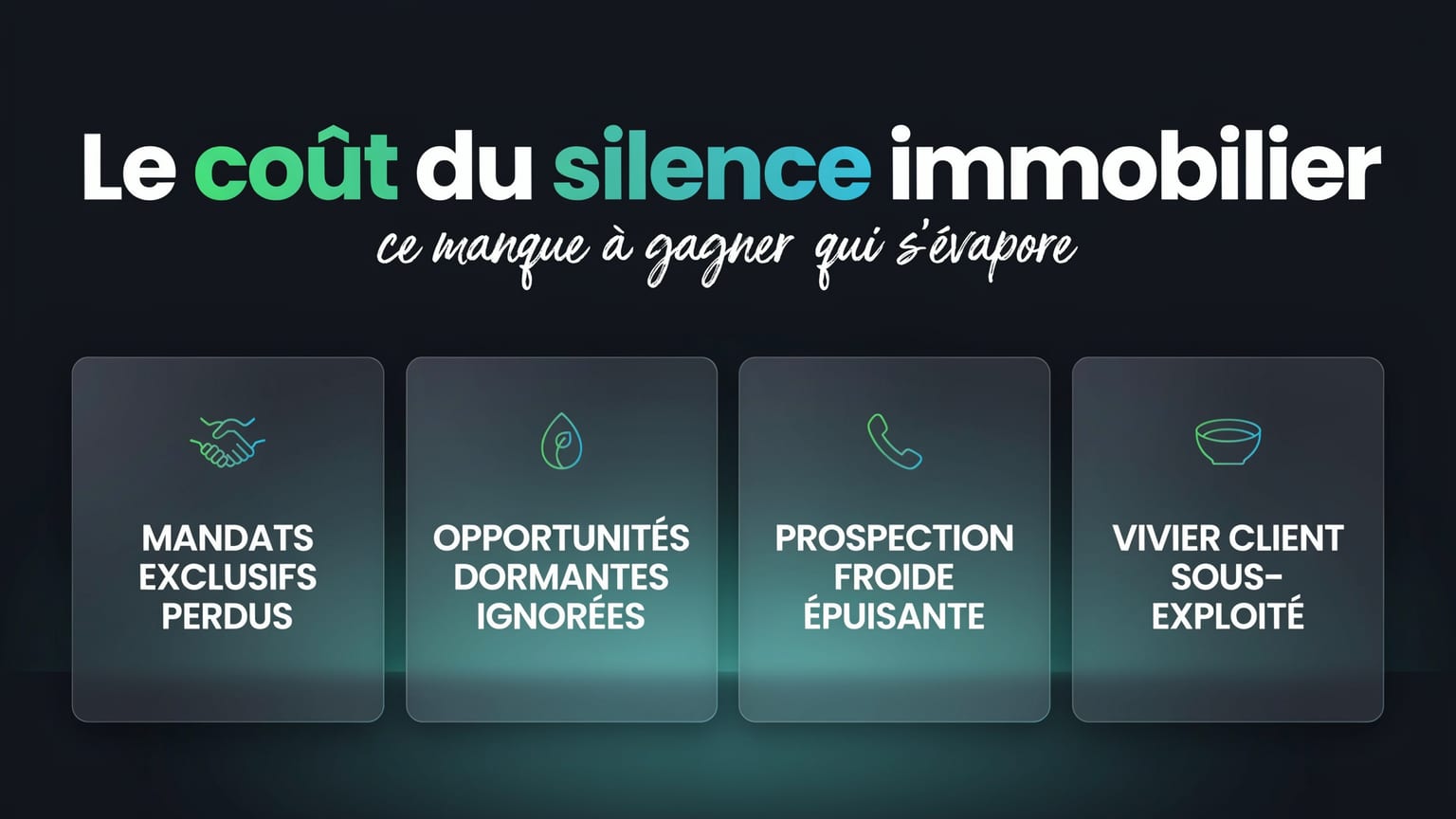 Schéma : Le coût du silence immobilier