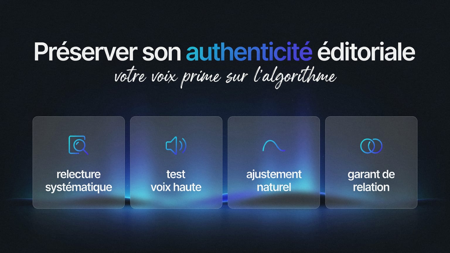 Schéma : Préserver son authenticité éditoriale