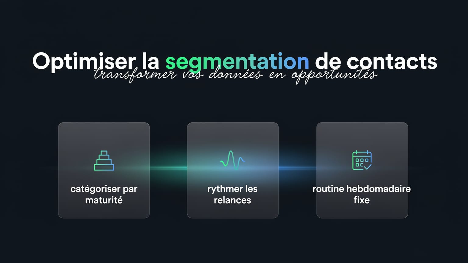 Schéma : Optimiser la segmentation de contacts