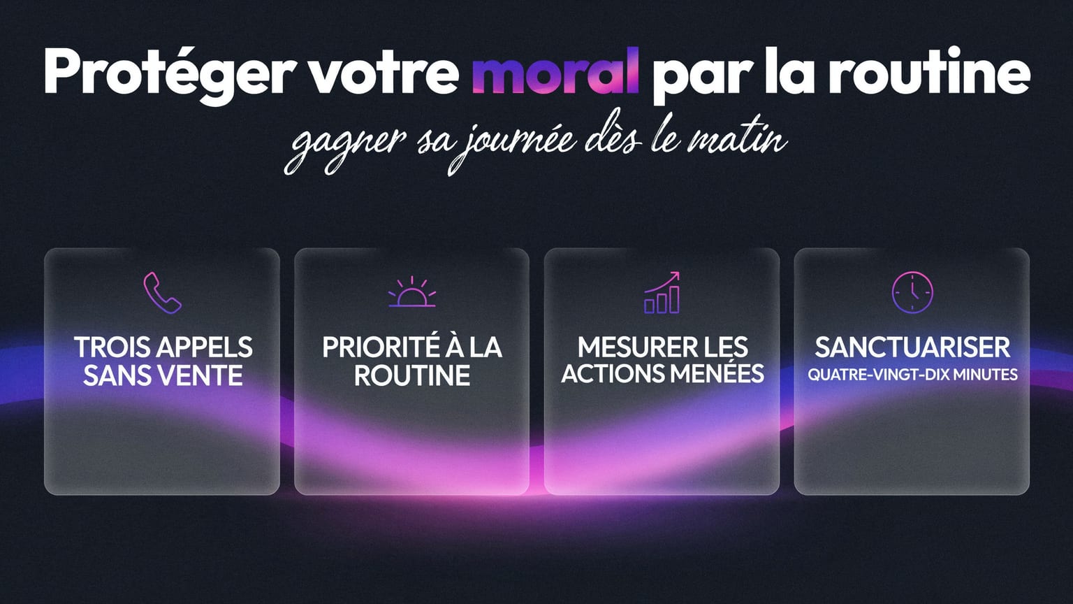 Schéma : Protéger votre moral par la routine