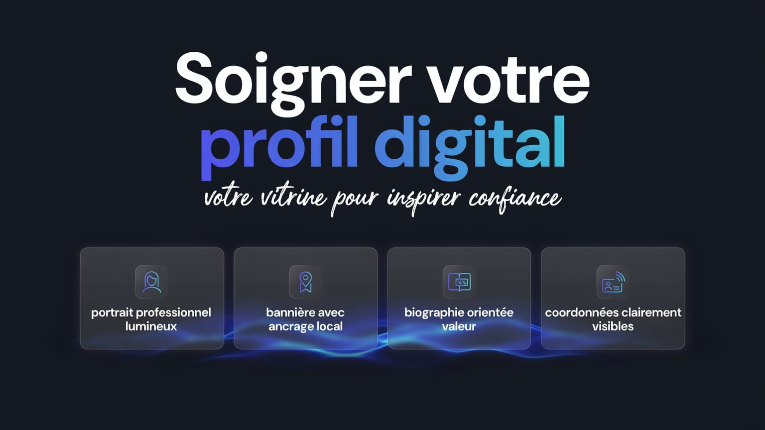 Schéma : Soigner votre profil digital
