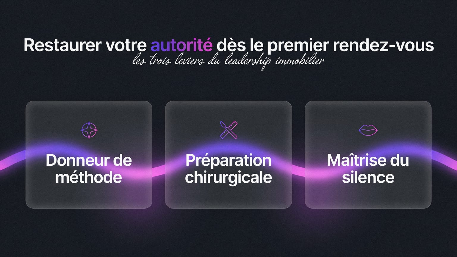 Schéma : Restaurer votre autorité dès le premier rendez-vous