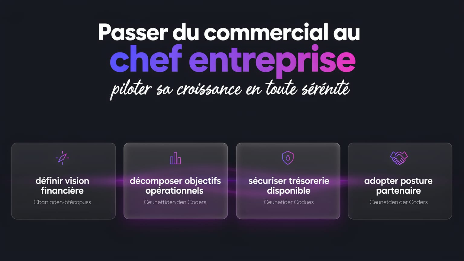 Schéma : Passer du commercial au chef entreprise