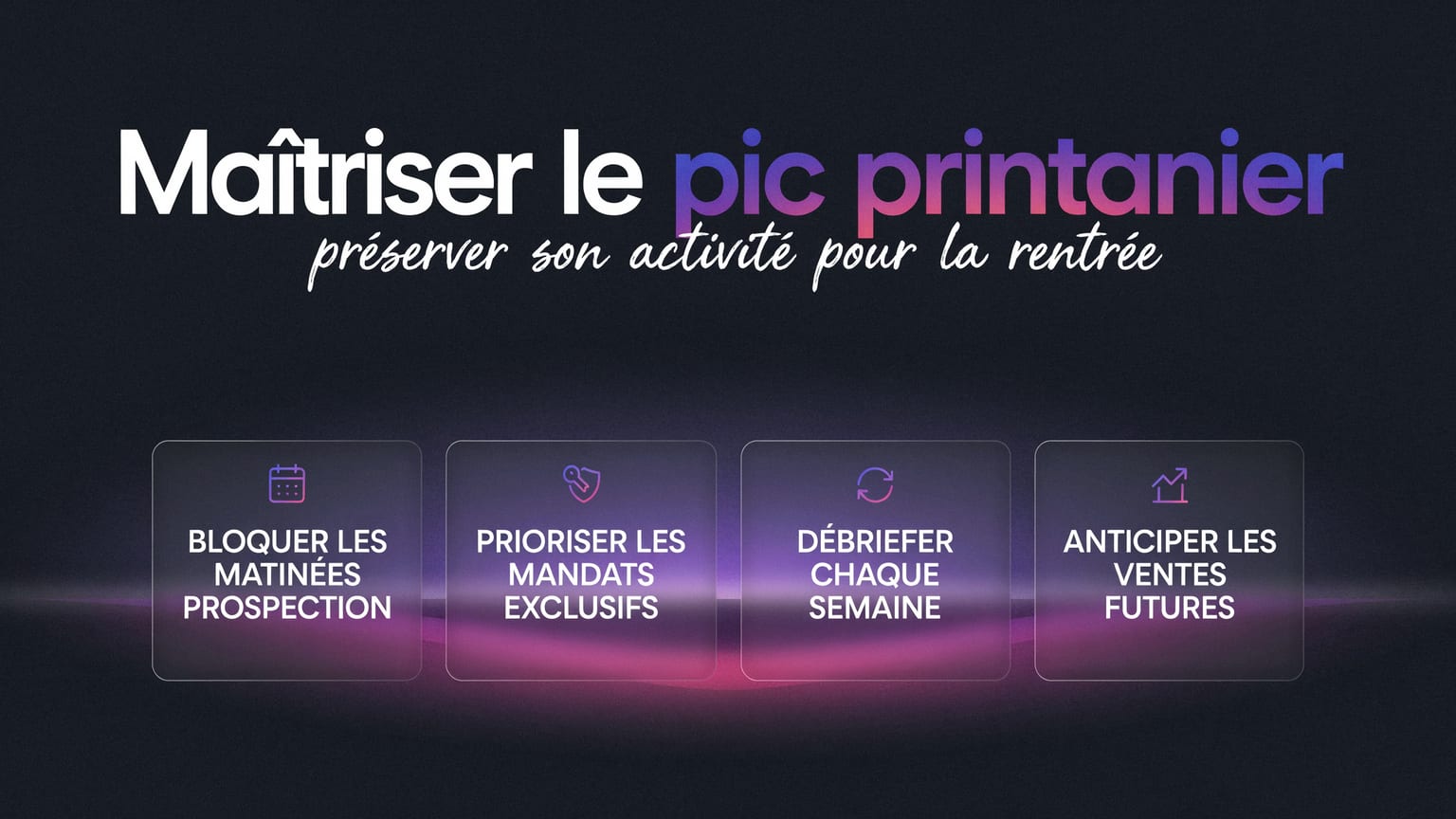 Schéma : Maîtriser le pic printanier