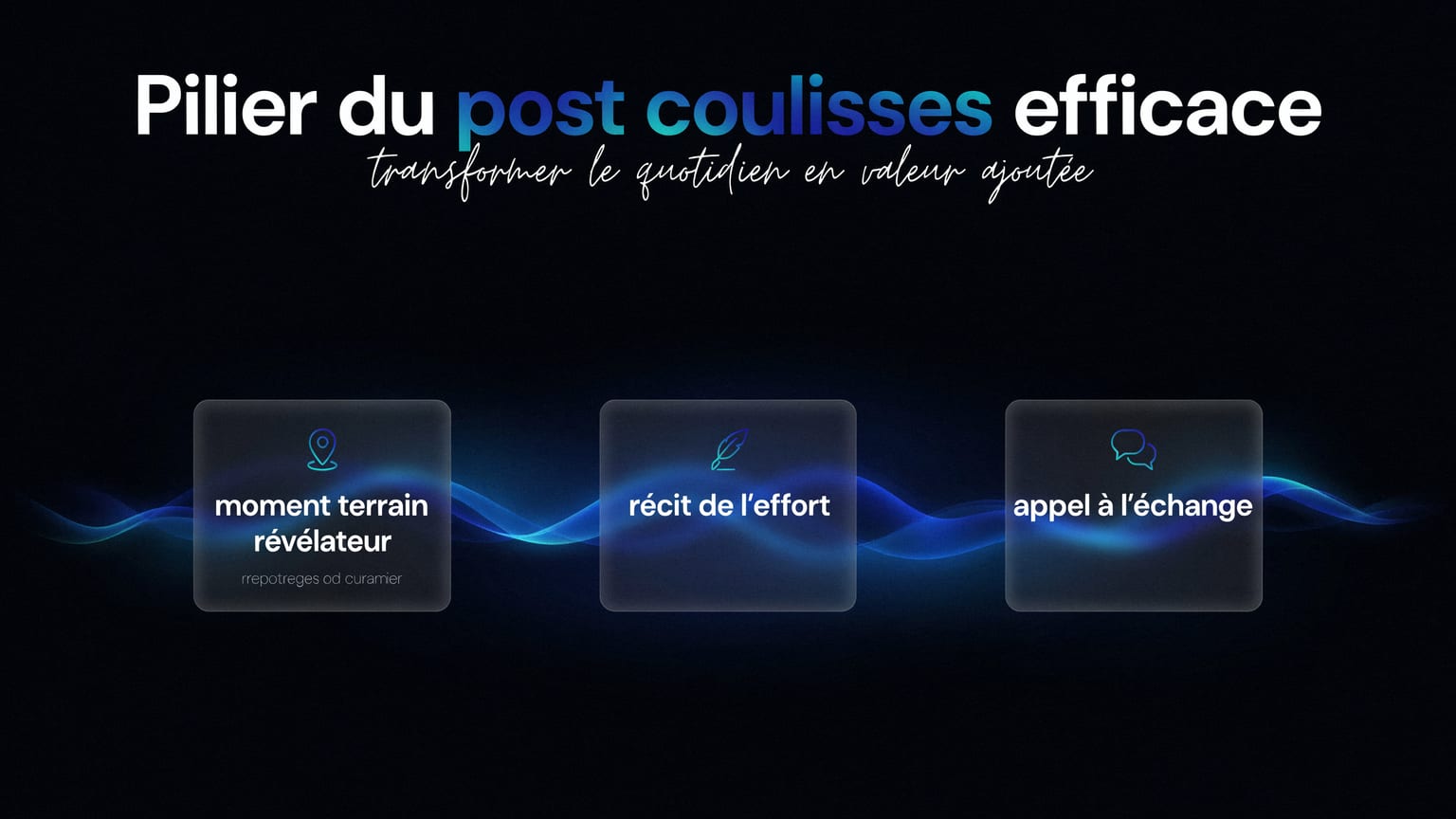 Schéma : Pilier du post coulisses efficace