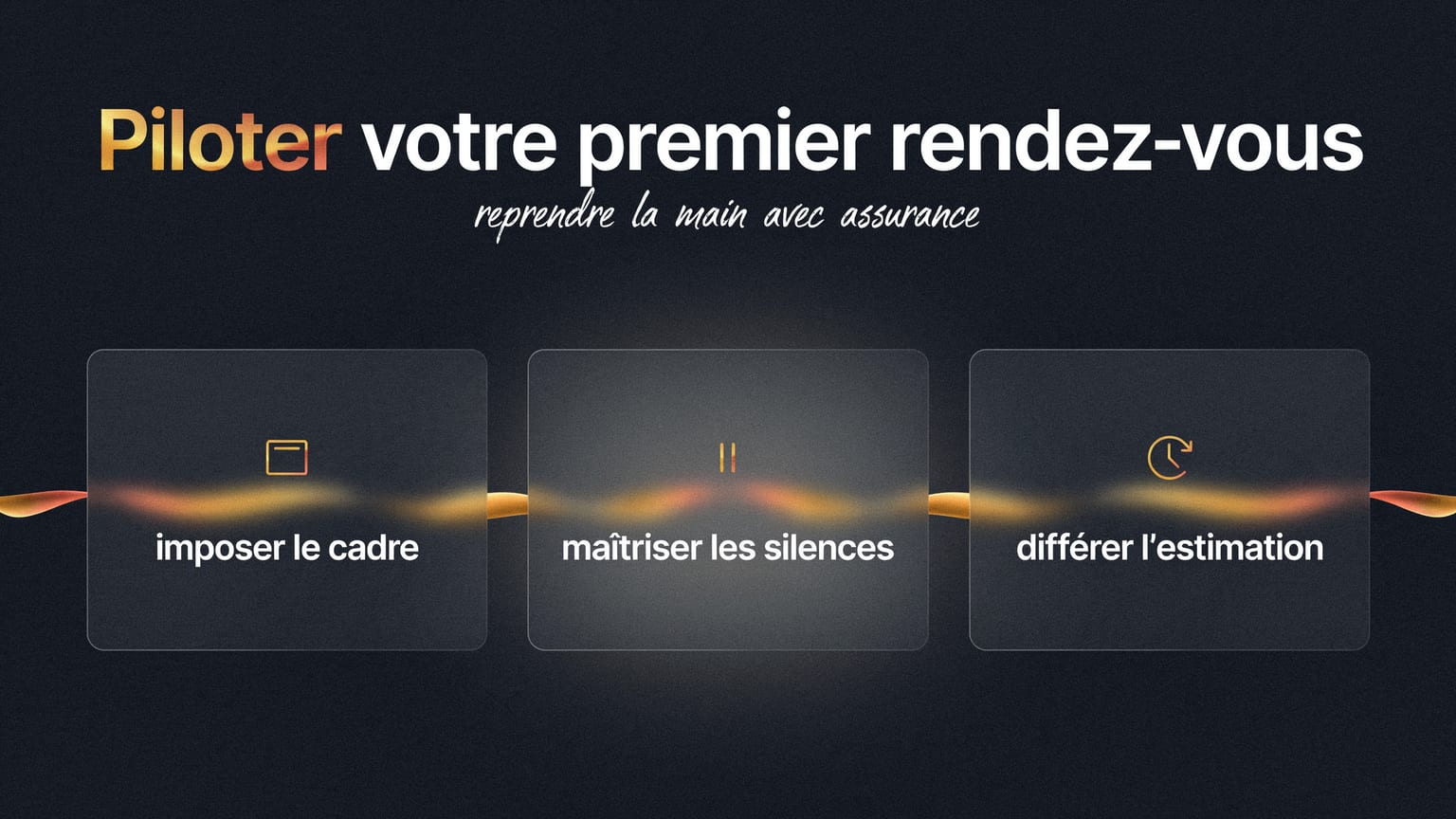 Schéma : Piloter votre premier rendez-vous