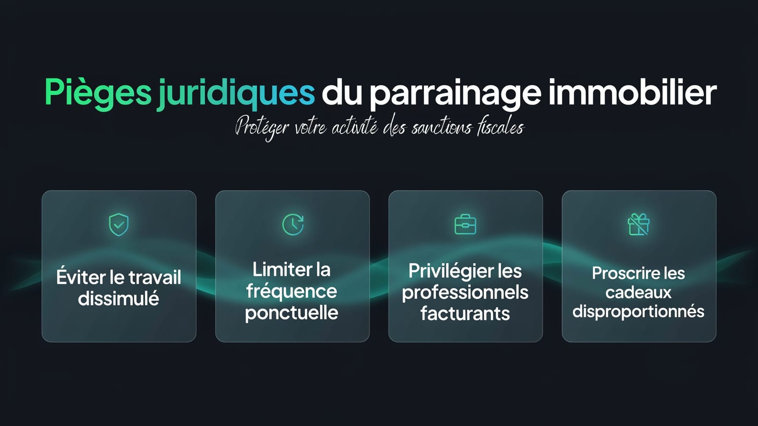 Schéma : Pièges juridiques du parrainage immobilier