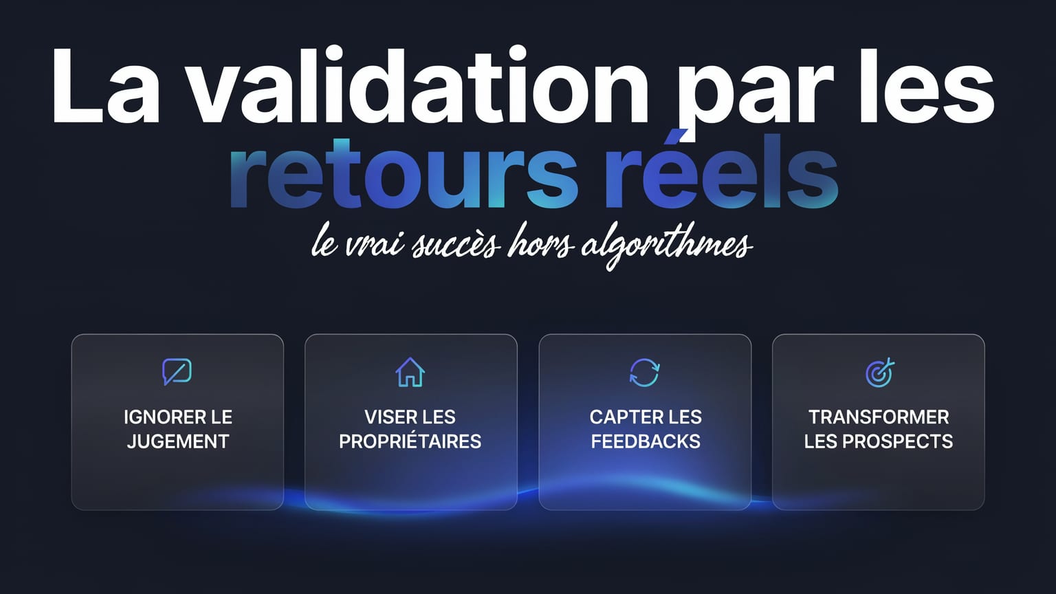 Schéma : La validation par les retours réels