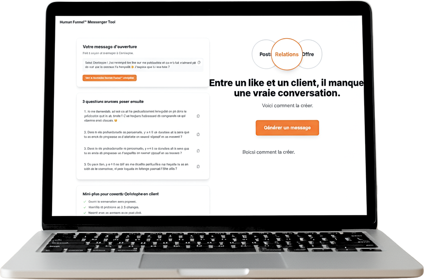 Mockup Human Funnel Messenger Tool